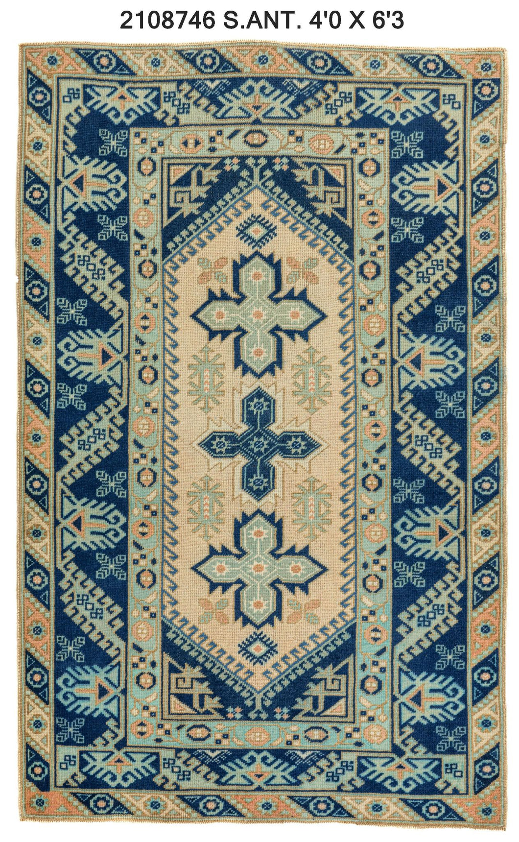 4x6 Old & Vintage Turkish Area Rug