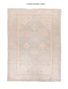 4x9 Modern Oushak Area Runner Rug