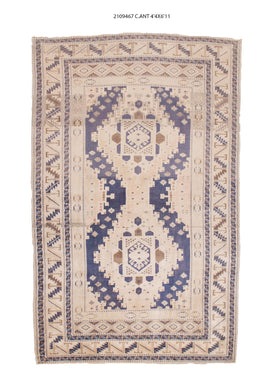 4x7 Old & Vintage Turkish Area Rug