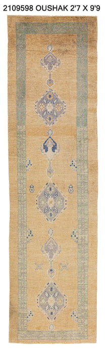 3x10 Modern Oushak Area Runner Rug