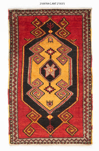 2x3 Old & Vintage Turkish Area Rug