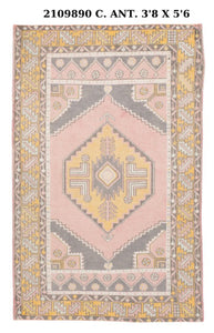 4x6 Old & Vintage Turkish Area Rug
