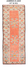 4x9 Old & Vintage Turkish Area Runner Rug