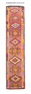 3x13 Old & Vintage Turkish Area Runner Rug