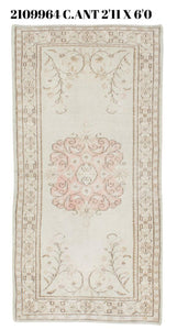 3x6 Old & Vintage Turkish Area Runner Rug
