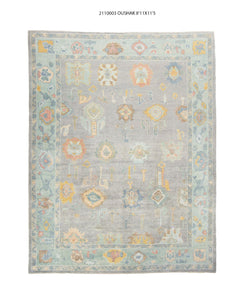 9x11 Modern Oushak Area Rug