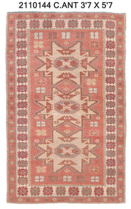 4x6 Old & Vintage Turkish Area Rug