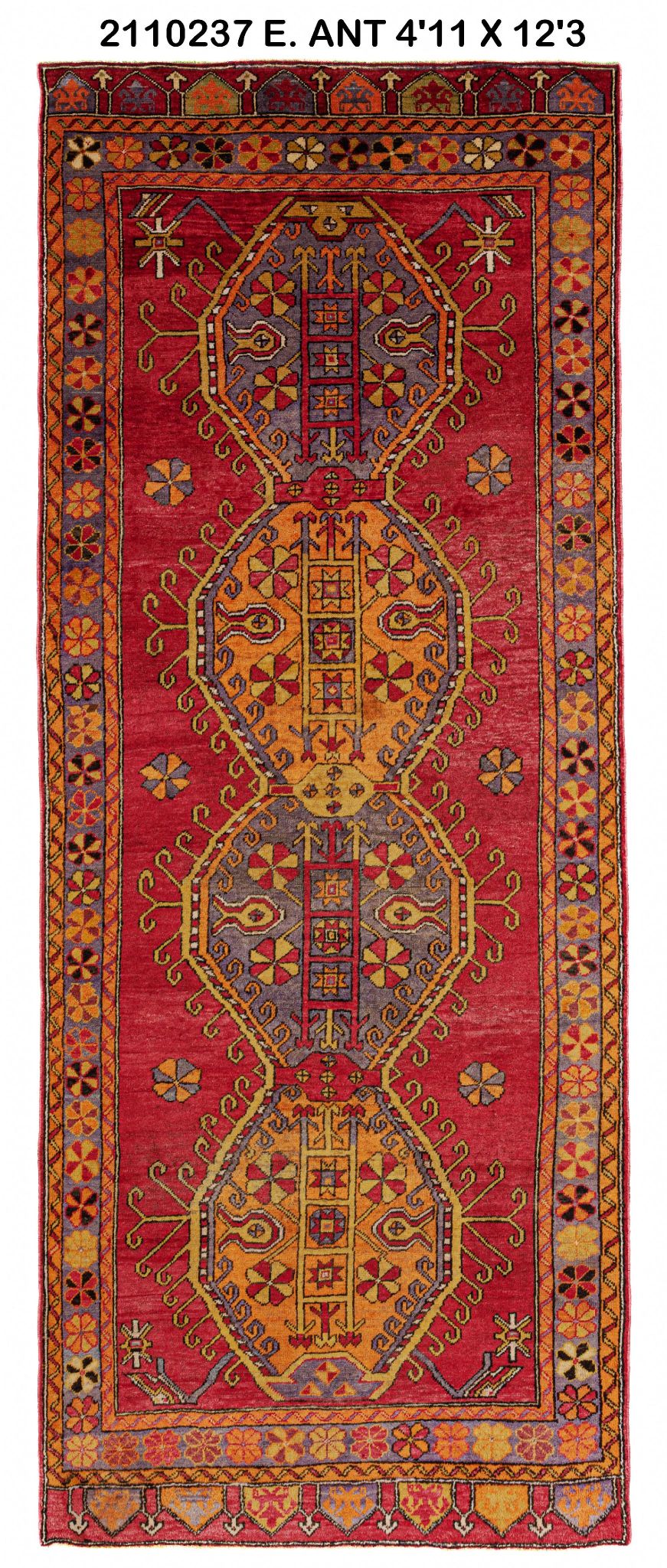 5x12 Old & Vintage Turkish Area Rug