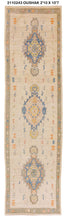 3x11 Modern Oushak Area Runner Rug