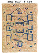 4x6 Old & Vintage Turkish Area Rug