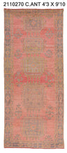 4x10 Old & Vintage Turkish Area Runner Rug
