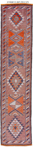3x12 Old & Vintage Turkish Area Runner Rug