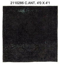 4x4 Old & Vintage Turkish Area Rug