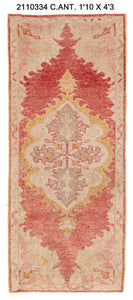 2x4 Old & Vintage Turkish Area Rug