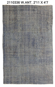 2x5 Old & Vintage Turkish Area Rug