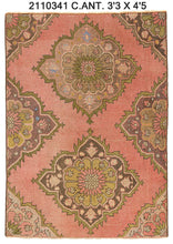 3x4 Old & Vintage Turkish Area Rug