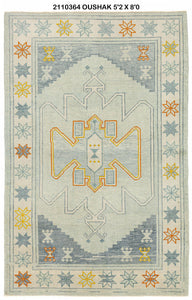 5x8 Modern Oushak Area Rug