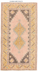 4x7 Old & Vintage Turkish Area Runner Rug