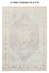 4x6 Moden Oushak Area Rug