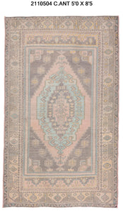 5x8 Old & Vintage Turkish Area Rug