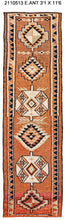 3x12 Old & Vintage Turkish Area Runner Rug
