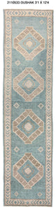 3x12 Old & Vintage Turkish Area Runner Rug