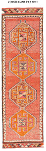3x11 Old & Vintage Turkish Area Runner Rug