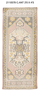 2x4 Old& Vintage Turkish Area Rug