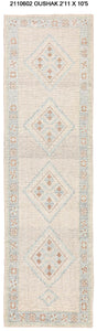 3x10 Modern Oushak Area Runner Rug