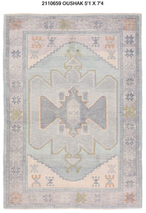 5x7 Modern Oushak Area Rug