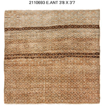 4x4 Old & Vintage Turkis Area Rug