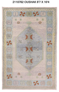 7x10 Modern Oushak Area Rug