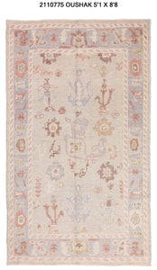5x9 Modern Oushak Area Rug