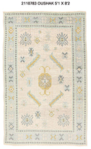 5x8 Modern Oushak Area Rug