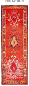 3x10 Old & Vintage Turkish Area Runner Rug
