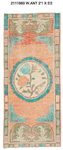 2x5 Old & Vintage Turkish Area Rug