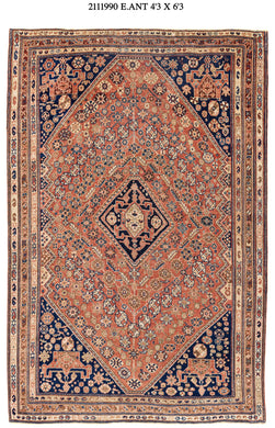 4x6 Old & Vintage Turkish Area Rug