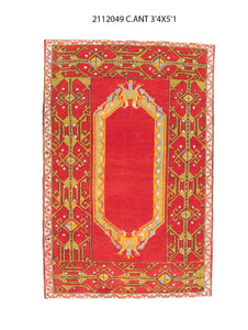 3x5 Old & Vintage Turkish Area Rug