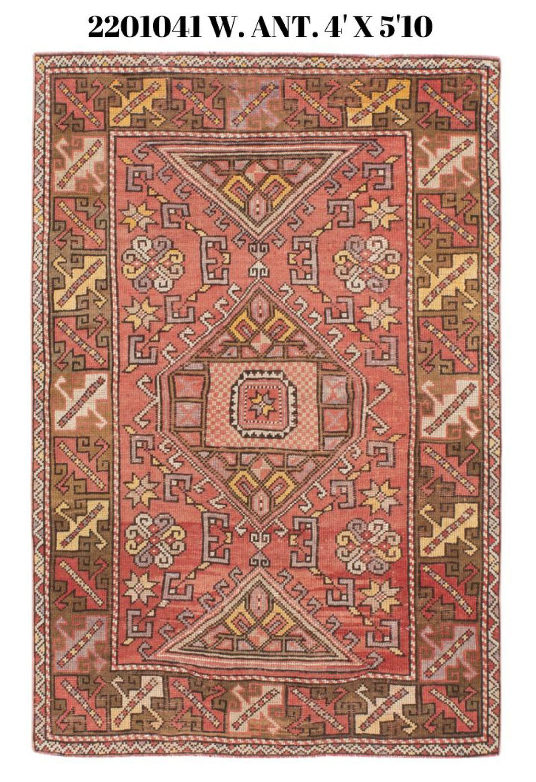 4x6 Old & Vintage Turkish Area Rug