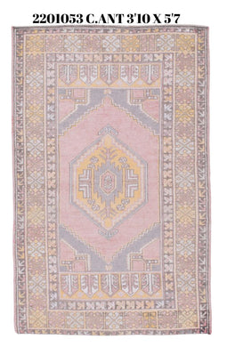 4x6 Old & Vintage Turkish Area Rug