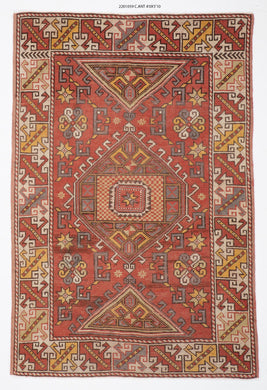 4x6 Old & Vintage Turkish Area Rug