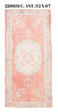 3x7 Old & Vintage Turkis Area Runner Rug