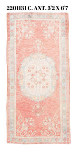 3x7 Old & Vintage Turkis Area Runner Rug