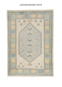 5x8 Modern Oushak Area Rug