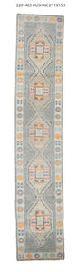 3x15 Modern Oushak Area Rug