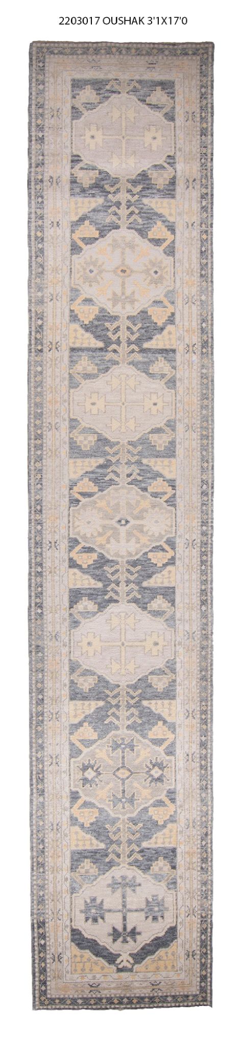 3x17 Moden Oushak Area Runner Rug