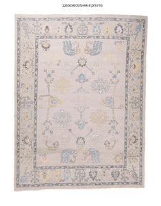 8x11 Modern Oushak Area Rug