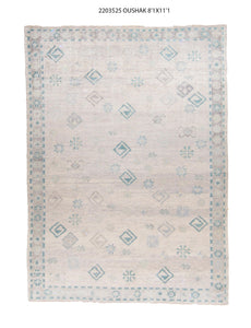 8x11 Modern Oushak Area Rug