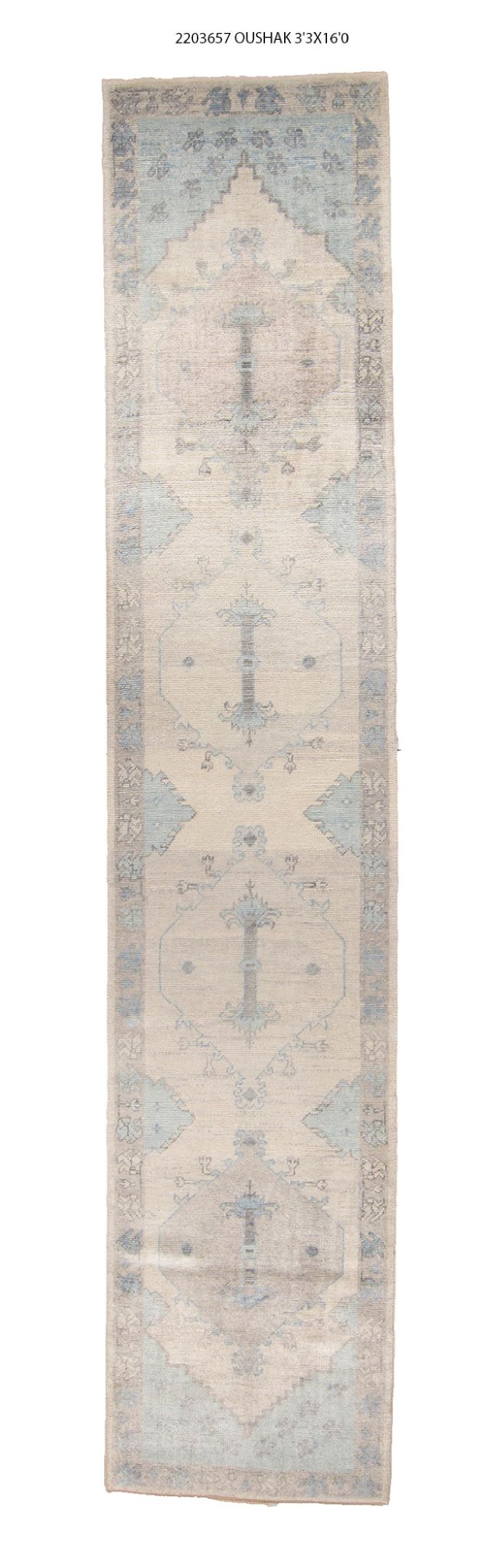 3x16 Modern Oushak Area Runner Rug