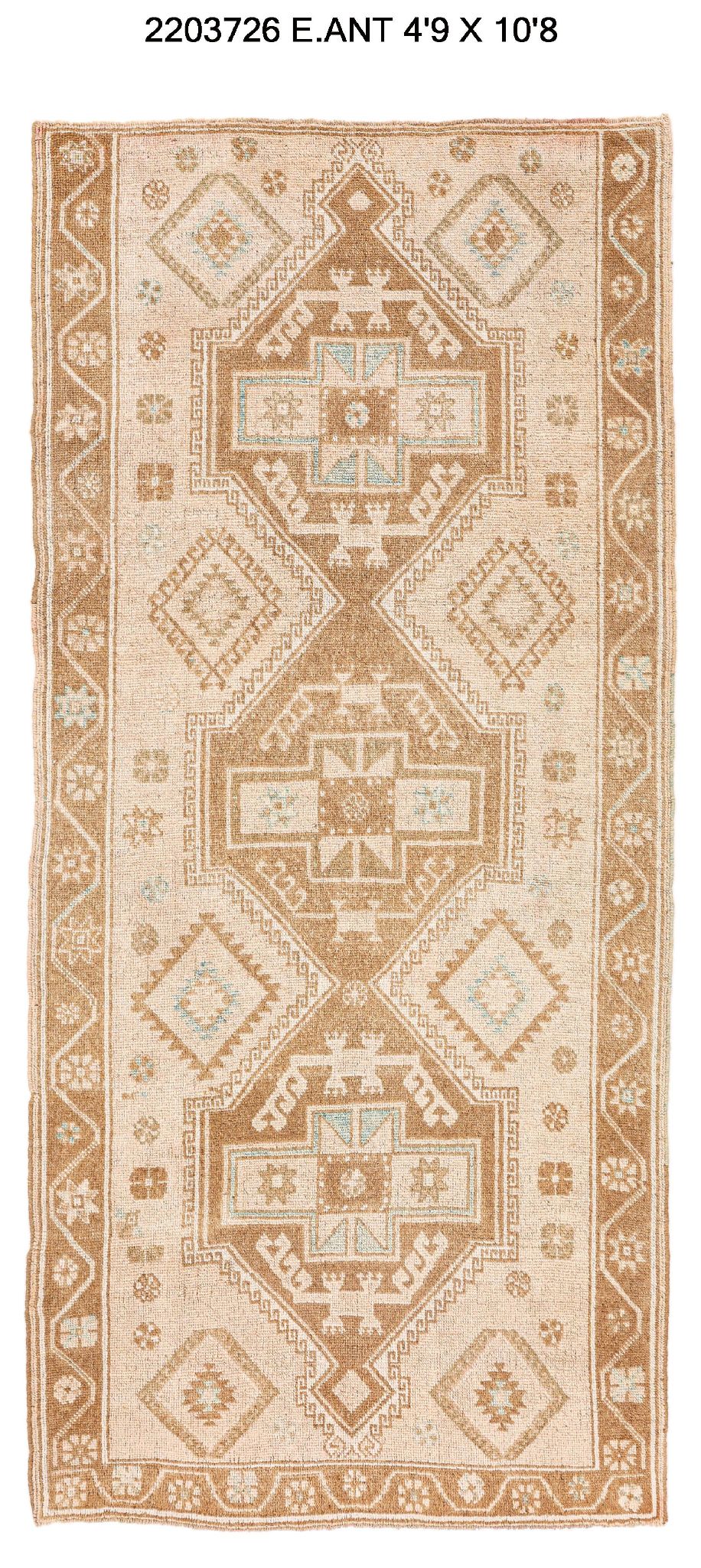 5x11 Old & Vintage Turkish Area Rug